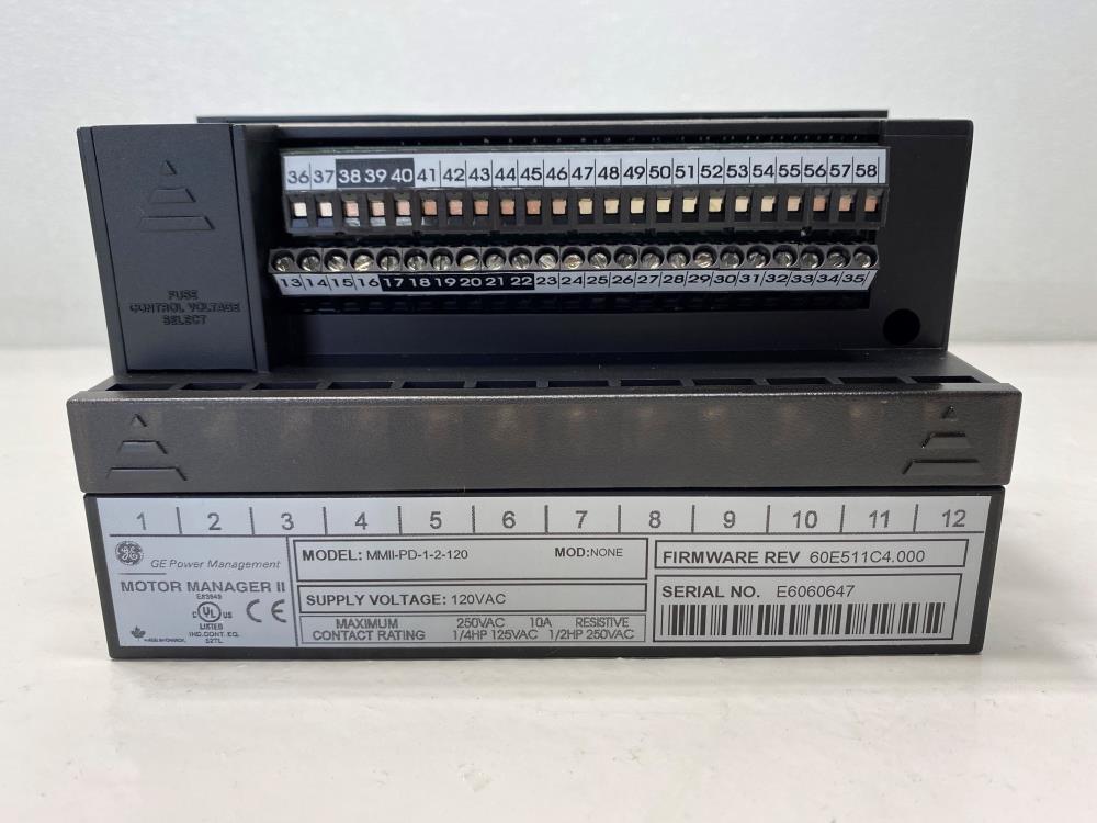 GE Multilin MM2 Motor Manager MMII-PD-1-2-120